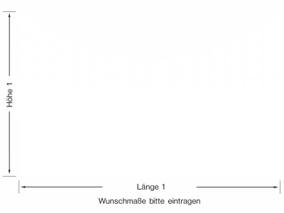 Glastür Milchglasfolie Geometrische Form - Ansicht Ausrichtung mit Farbauswahl