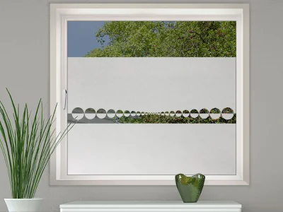 Glastür Milchglasfolie Kreisdesign