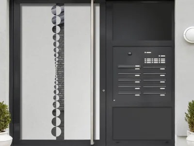 Glastür Milchglasfolie Kreisdesign