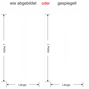 Glastür Milchglasfolie Kreisdesign - Ansicht Ausrichtung und Farbauswahl