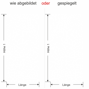 Glastür Milchglasfolie Leopard - Ansicht Ausrichtung mit Farbauswahl