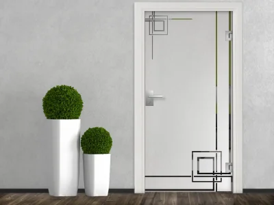 Glastür Milchglasfolie Modern