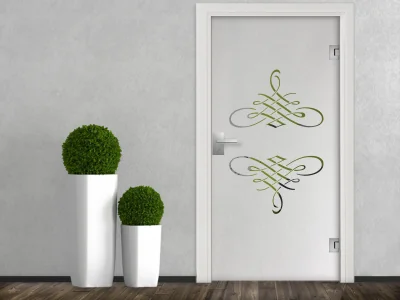 Glastür Milchglasfolie Noblesse