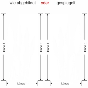 Glastür Milchglasfolie Pampasgras Decor - Ansicht Ausrichtung