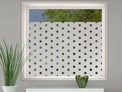 Glastür Milchglasfolie Punktmuster auf Fenster