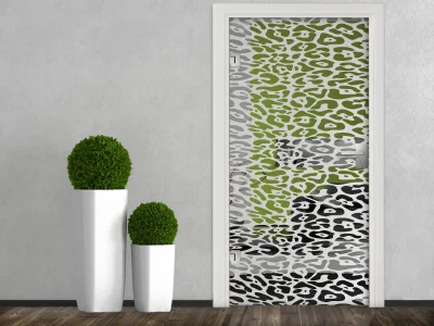 Glastür Milchglasfolie Reptilia
