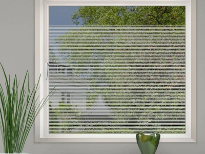 Glastür Milchglasfolie Streifen 1/1