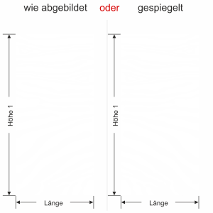Glasbanner Zebra - Ansicht Ausrichtung und Farbauswahl