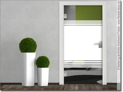 Glastür Sichtschutzfolie Streifen