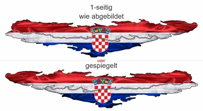 Autoaufkleber Kroatische Flagge - Ansicht Ausrichtung