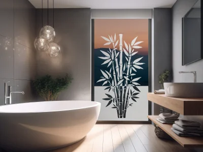 Milchglasfolie Asiatischer Bambus