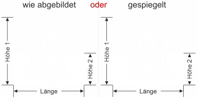 Milchglasfolie Bambus mit Pandabär - Ansicht Ausrichtung mit Farbauswahl und Anleitung zur Größenberechnung - Vorschlag 1