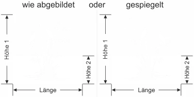 Milchglasfolie Bambus und Vögel am Seeufer - Ansicht Ausrichtung mit Farbauswahl und Anleitung zur Größenberechnung - Vorschlag 1