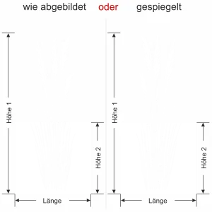 Milchglasfolie Elegante Grashalme - Ansicht Ausrichtung mit Farbauswahl und Anleitung zur Größenberechnung - Vorschlag 1