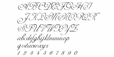 Milchglasfolie Gewerbe Kosmetik - Ansicht Alphabet 2.Zeile