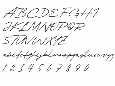 Milchglasfolie Gewerbe Kosmetik - Ansicht Alphabet 2.Zeile