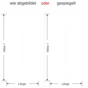 Milchglasfolie Gewerbe Kreisdesign - Ansicht Ausrichtung und Farbauswahl