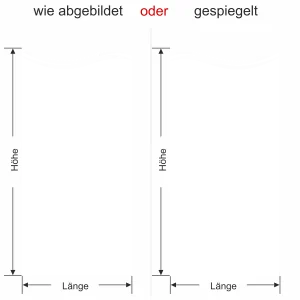Milchglasfolie Gewerbe Welle mit Kreisen - Ansicht Ausrichtung mit Farbauswahl
