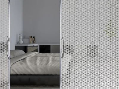 Sichtschutzfolie mit Lebensblume Muster 5 cm