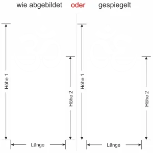 Sichtschutzfolie mit Om Zeichen - Ansicht Ausrichtung mit Farbauswahl und Vorschlag 1