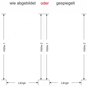 Sichtschutzfolie mit Om Zeichen - Ansicht Ausrichtung mit Farbauswahl und Vorschlag 1