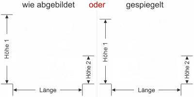 Milchglasfolie Ufergräser und Störche - Ansicht Ausrichtung mit Farbauswahl und Anleitung zur Größenberechnung - Vorschlag 1