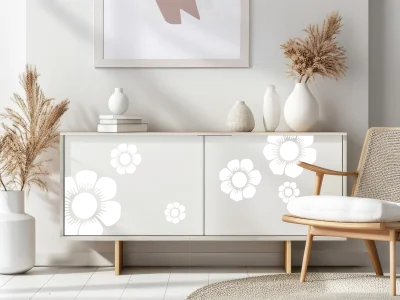 Moebeldekor Set mit tollen Blumen