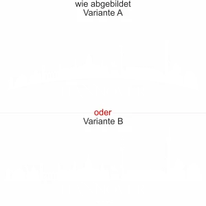 Silhouette von Hannover als Aufkleber für Möbel - Ansicht Ausrichtung mit Farbauswahl und Variante
