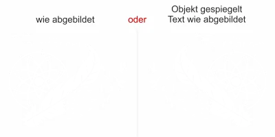Möbeltattoo mit Traumfänger und Text - Ansicht Ausrichtung und Farbauswahl