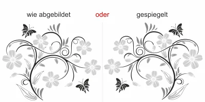 Möbeltattoo mit dekorativer Ranke - Ansicht Ausrichtung