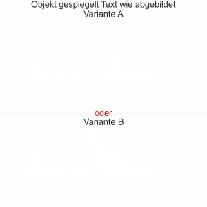 Konturgeschnittene Möbelfolie mit Leipziger Skyline - Ansicht Ausrichtung mit Farbauswahl und Variante