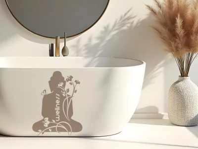 Möbeltattoo mit Wellness Buddha Motiv