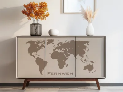 Aufkleber für Möbel Weltkarte