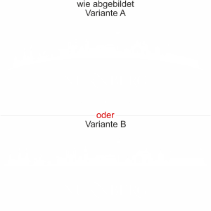Aufkleber für Möbel mit der Stadt Nürnberg - Ansicht Ausrichtung und Farbauswahl