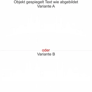 Silhouette von Wiesbaden als Aufkleber für Möbel - Ansicht Ausrichtung mit Farbauswahl und Variante