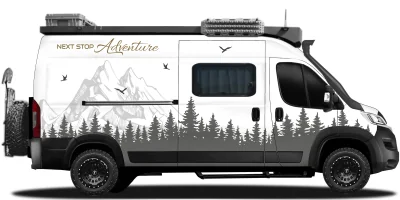 Reisemobilaufkleber Next Stop Adventure