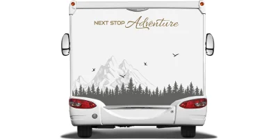 Reisemobilaufkleber Next Stop Adventure