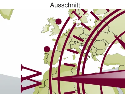 Reisemobildekor Weltkarte mit Kompassrose