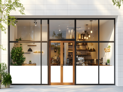 Schaufenster Farbige Dekorfolie Zuschnitt - Ansicht Farbauswahl - Vorschlag 2