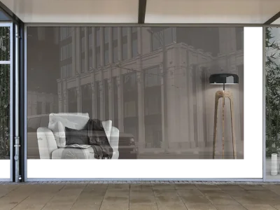 Schaufenster Farbige Dekorfolie Zuschnitt - Ansicht Farbauswahl - Vorschlag 3