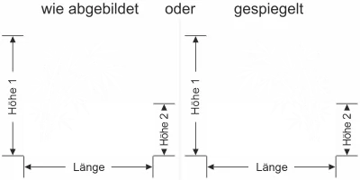 Sichtschutz Milchglasfolie Bambus im Wind - Ansicht Ausrichtung mit Farbauswahl und Anleitung zur Größenberechnung - Vorschlag 1