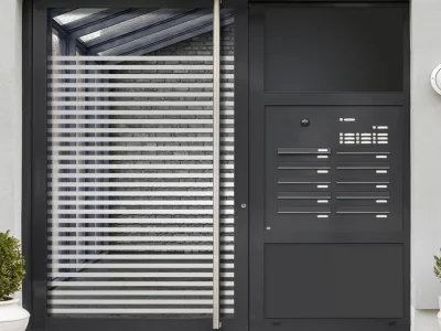 Sichtschutz Milchglasfolie Streifen für Glastür 3/3 cm