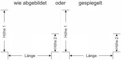 Sichtschutz Milchglasfolie Ufergräser - Ansicht Ausrichtung mit Farbauswahl und Anleitung zur Größenberechnung - Vorschlag 1