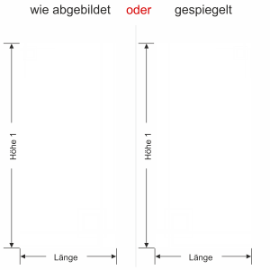 moderner Sichtschutz als Klebefolie - Ansicht Ausrichtung und Farbauswahl