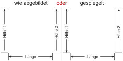 Glasfolie Sichtschutz Praxis - Ansicht Ausrichtung mit Farbauswahl Vorschlag 2