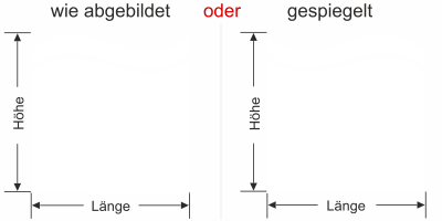 sichtschutz für Fenster mit Wellenmotiv - Ansicht Ausrichtung mit Farbauswahl