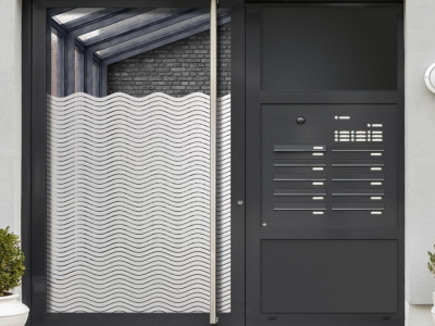 Sichtschutz Wellenstreifen 3/0,5 cm Haustür