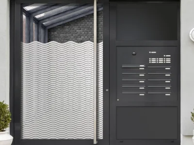 Sichtschutz Wellenstreifen 3/0,5 cm Haustür