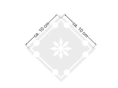 Sichtschutzdekor Musselinglas 10 cm