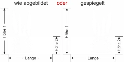 Sichtschutzfolie Amerikanisches Pampasgras - Ansicht Ausrichtung mit Farbauswahl und Anleitung zur Größenberechnung - Vorschlag 1